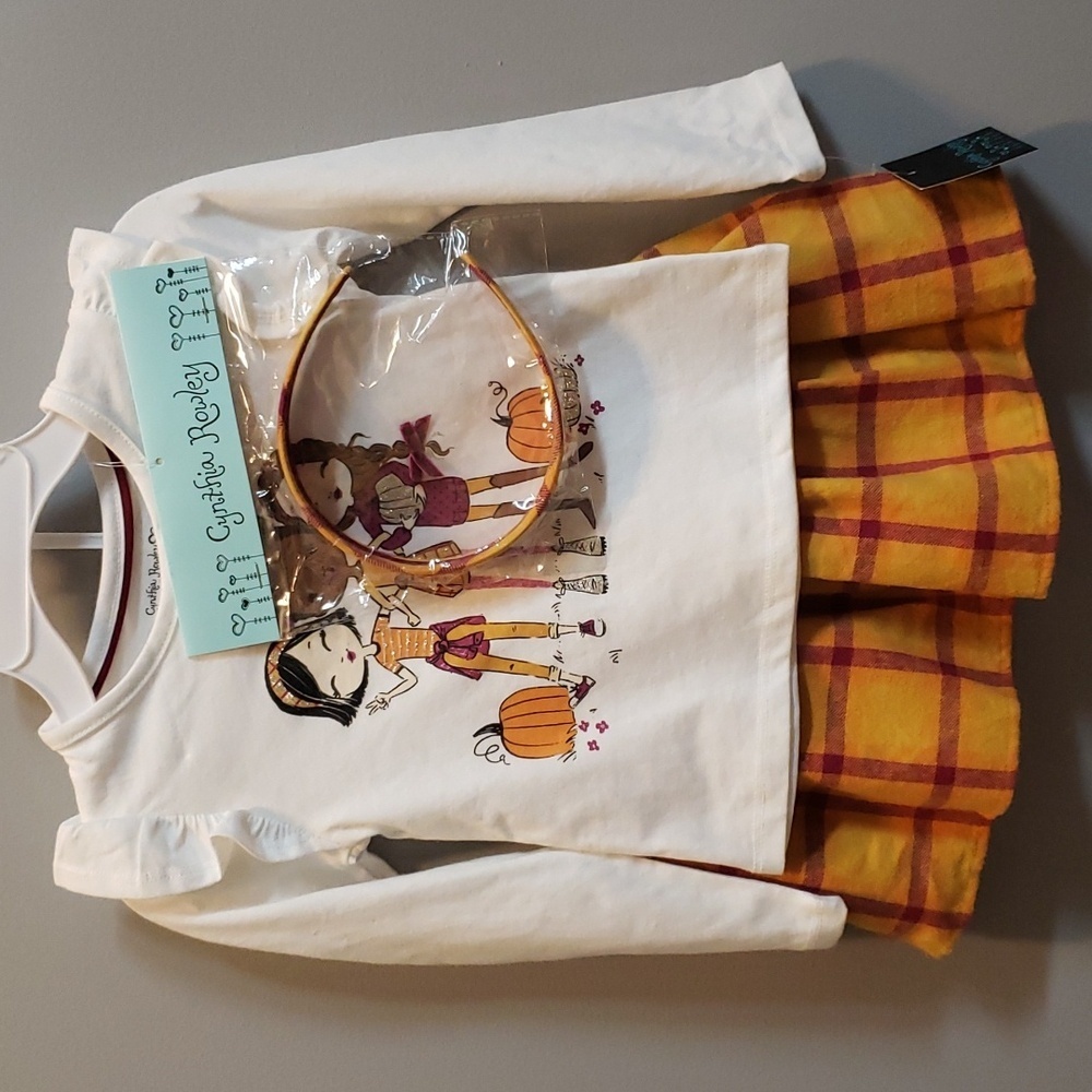 Cynthia Rowley NWT 3-piece Shirt, Skirt, Headband Set